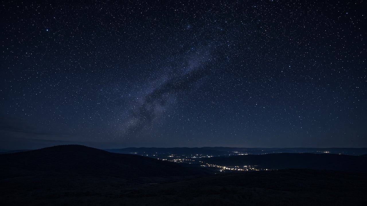 Sternenhimmel über offenen Rhön-Lagen