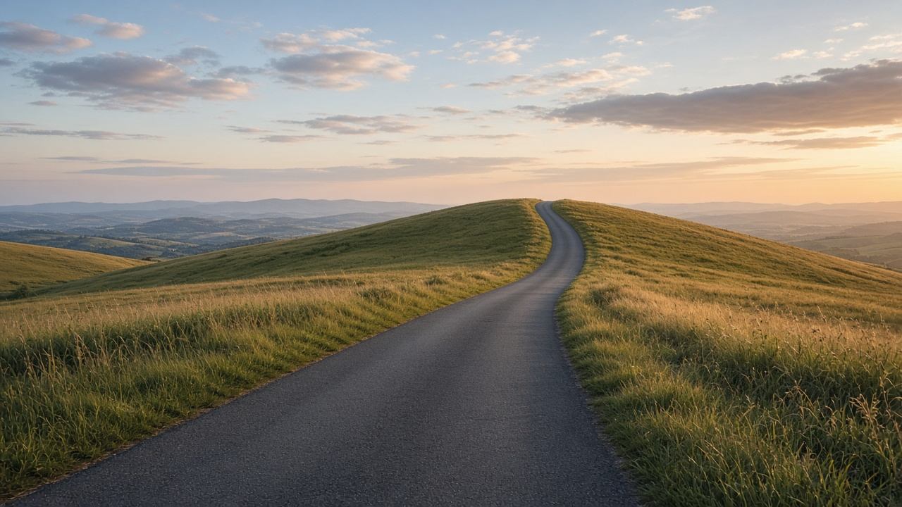 Panoramastraße mit weitem Rhön-Horizont